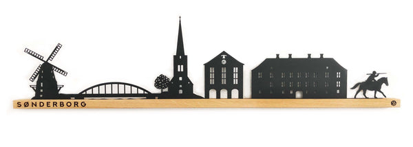 Sønderborg Skyline i eg og stål designet af BB Designmind.