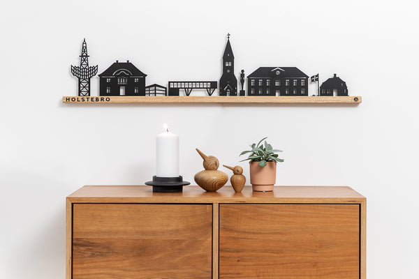 Holstebro Skyline i eg og stål designet af BB Designmind.